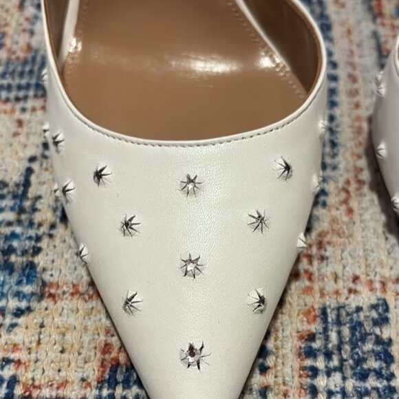 Aquazzura Wish Pump 105 In Nappa White - Picture 3 of 10